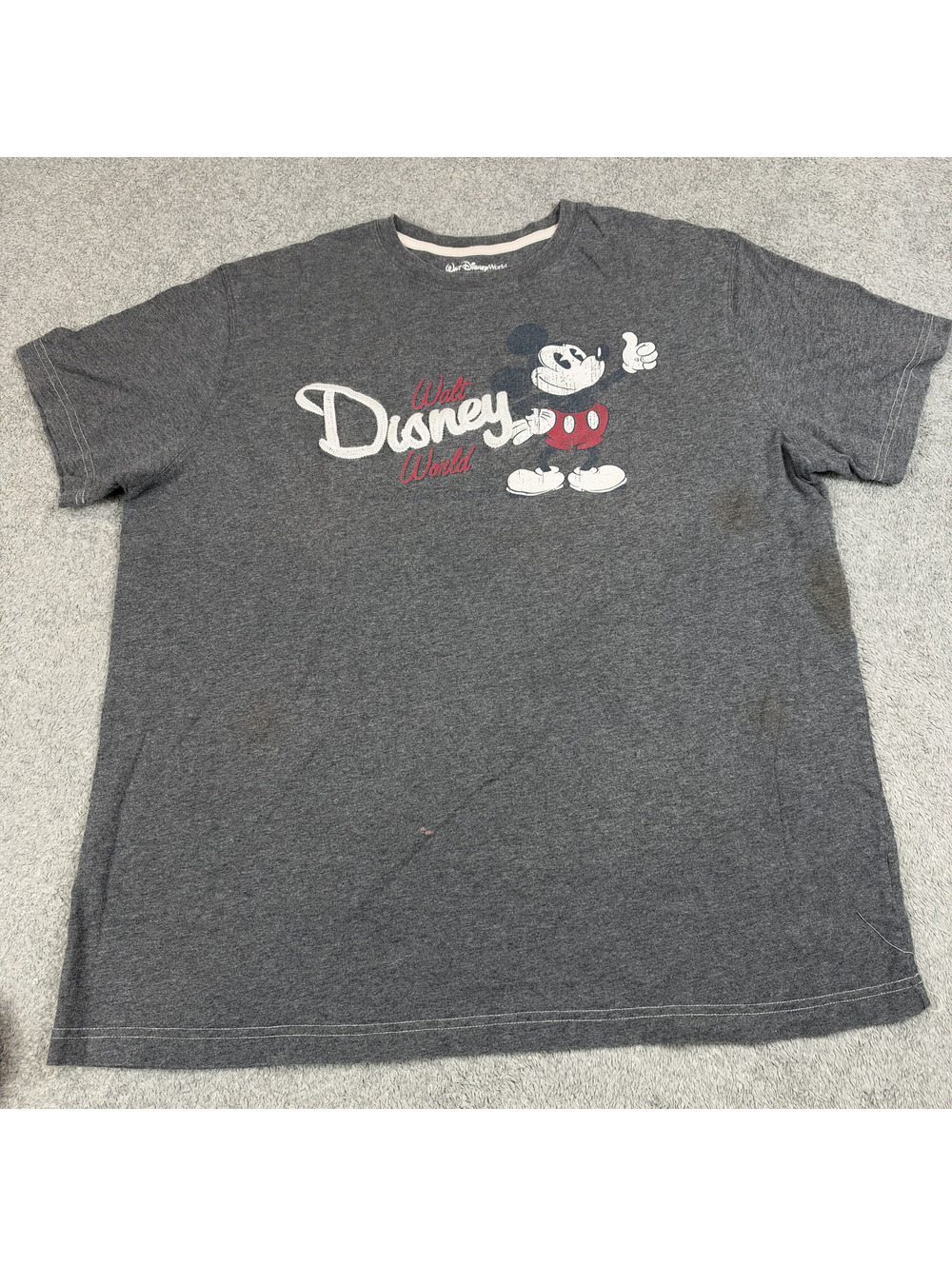 Disney World Mickey Mouse T Shirt Gray